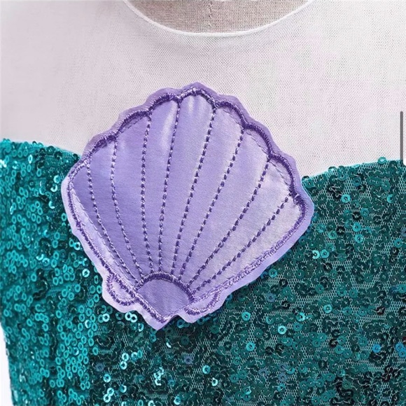 Luxury Mermaid Costume Ariel Cute Lace Multi layer princess dress 5014 - Picture 4 of 9